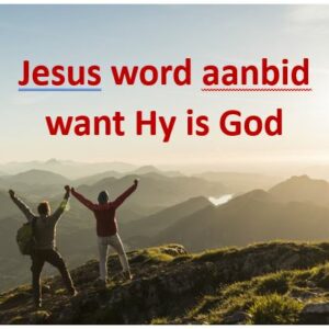 Jesus word aanbid want Hy is God